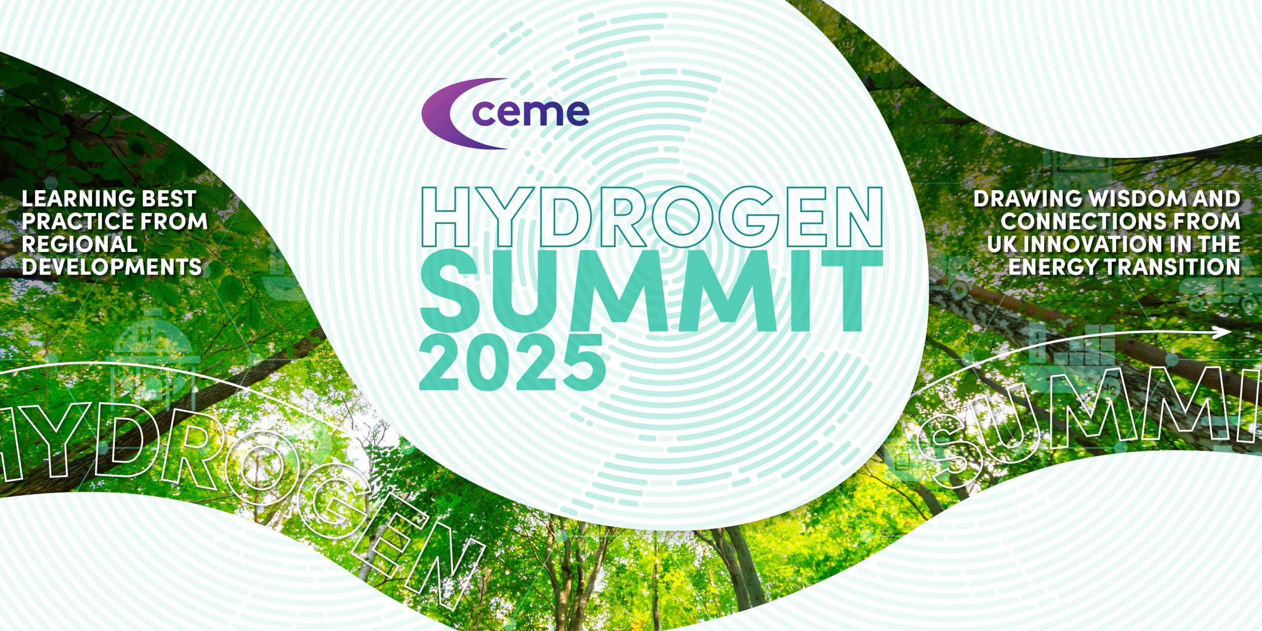 A poster announcing the CEME Hydrogen Summit 2025