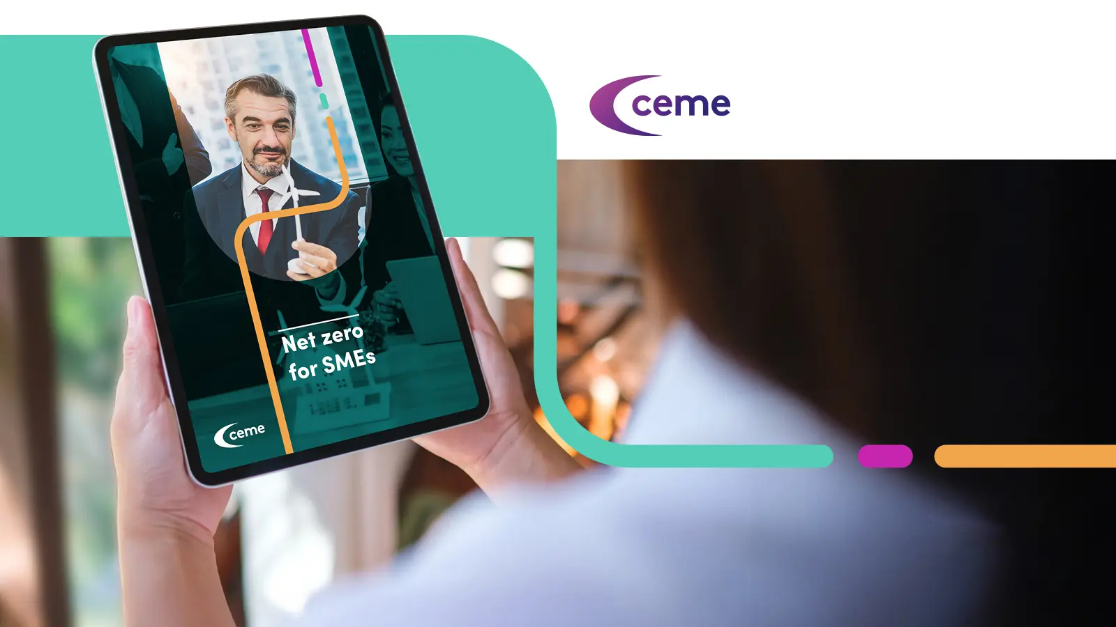 A reader views the cover of our recent eBook on their tablet device.