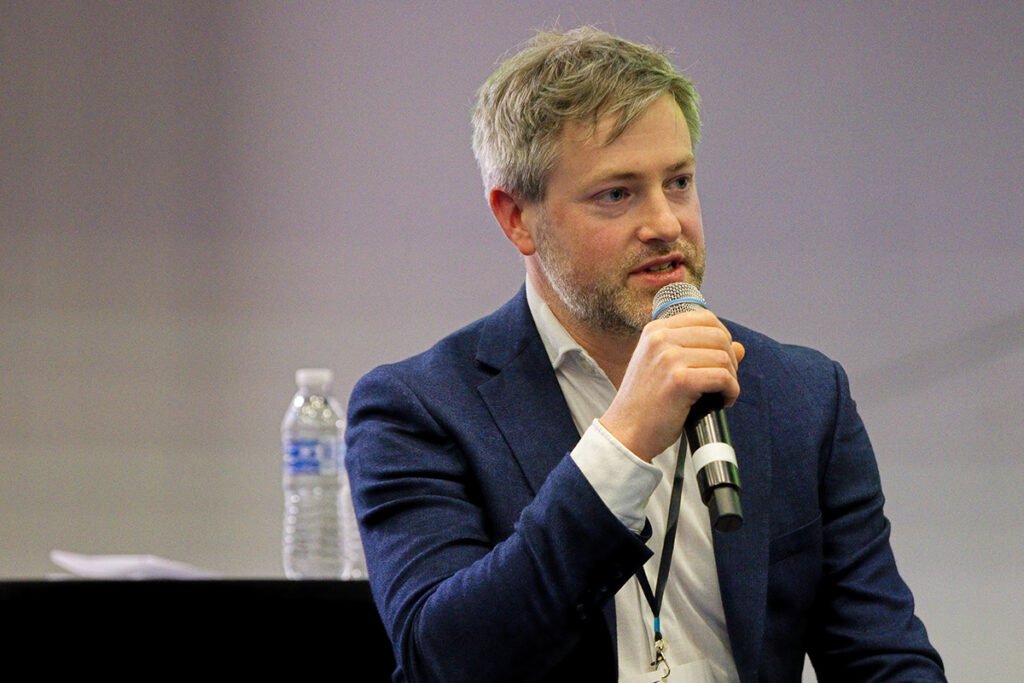Oliver Curnick speaks during one of the panels.