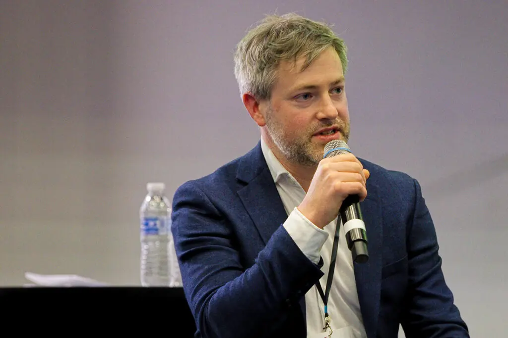 Oliver Curnick speaks during one of the panels.